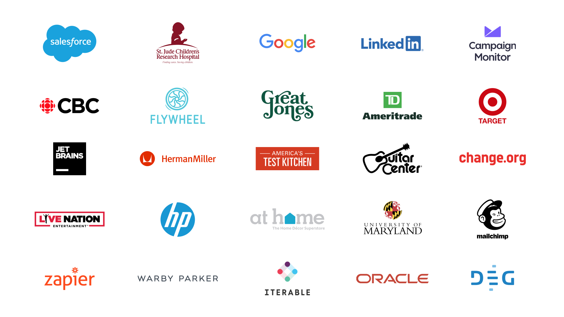 Logos from various major companies.